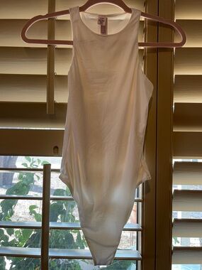 Victoria's Secret White Sleeveless Bodysuit